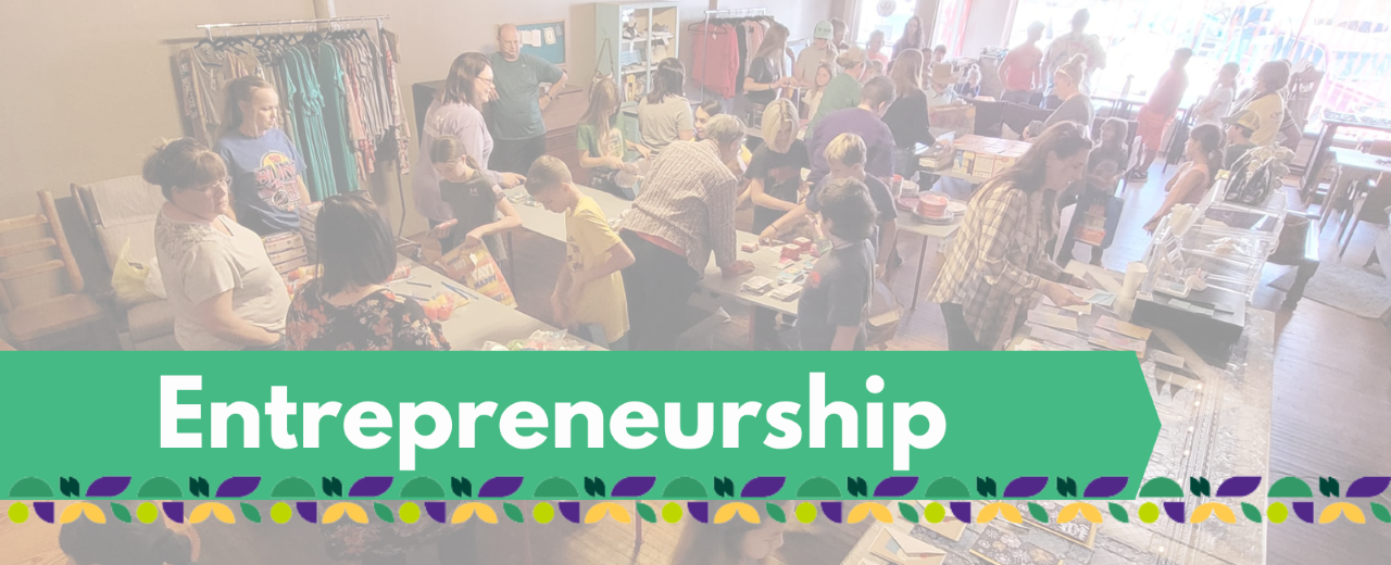 Entrepreneurship Banner with Text
